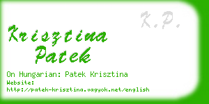 krisztina patek business card